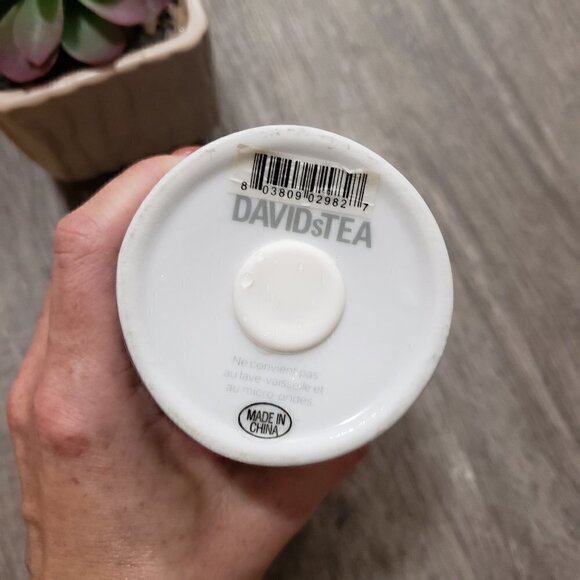 David's Tea Purple Halloween Ceramic Travel Cup - Picture 10 of 12